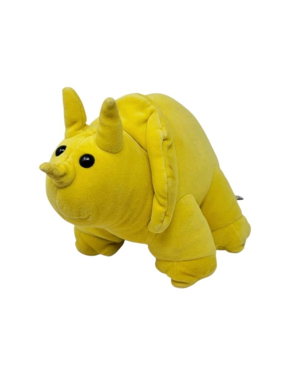Manhattan Toy Co Yellow Triceratops Dinosaur Plush Stuffed Animal 14” Vintage